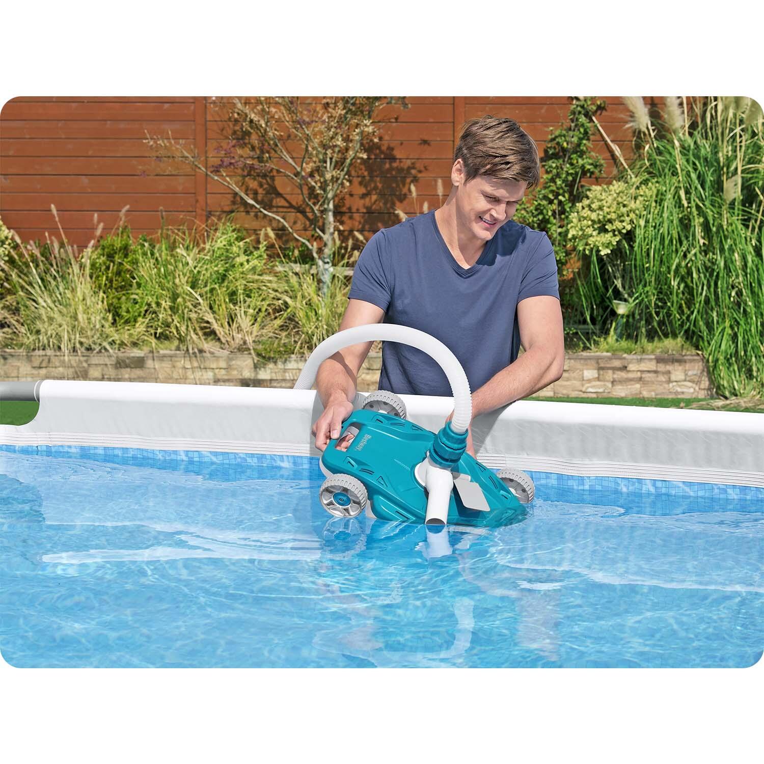 Kit d'entretien piscine natation - Aspirateur Automatique bleu 4/5