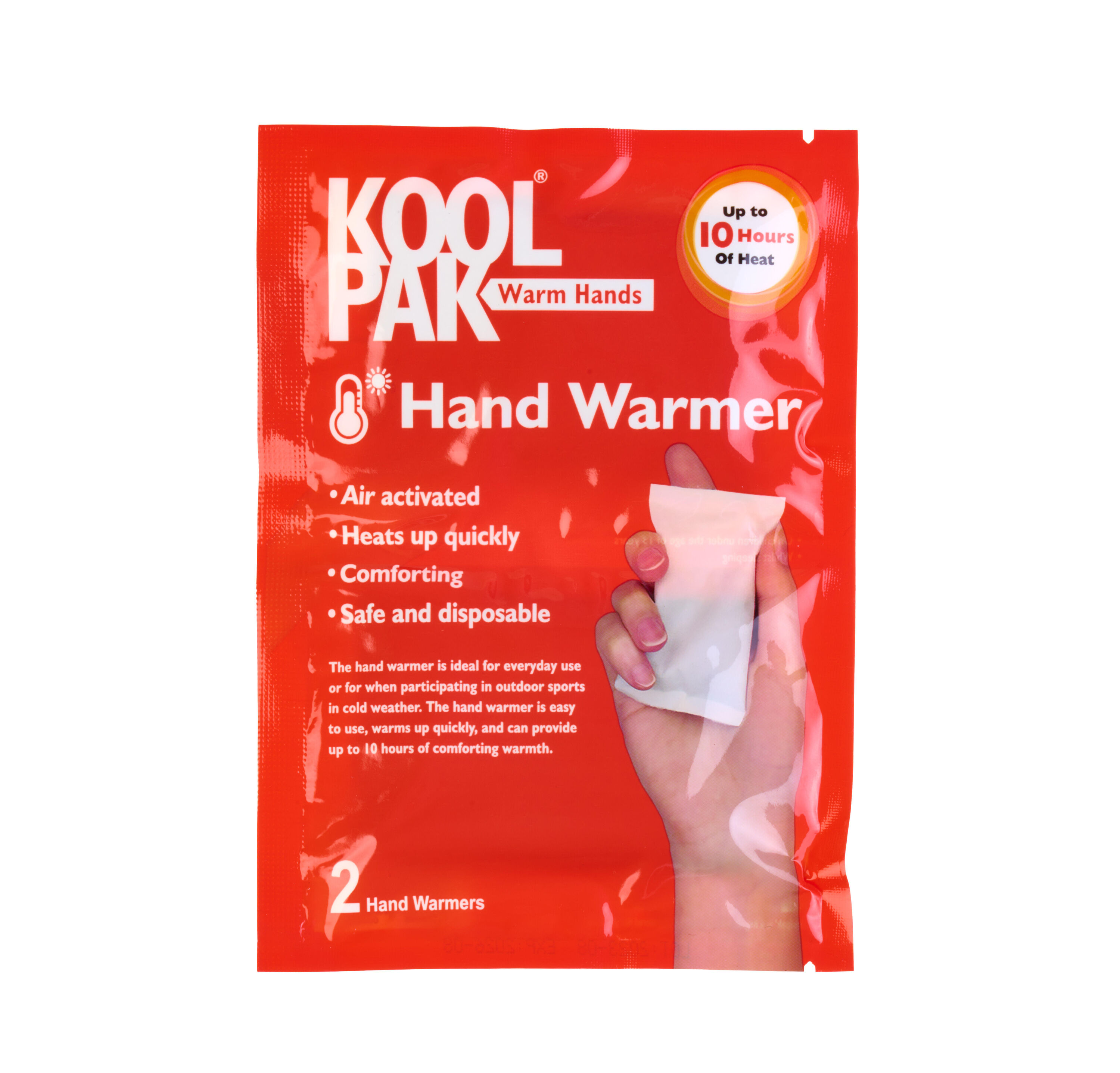 KOOLPAK Koolpak Hand Warmer for Cold Weather Hiking - 2 Pack - 5 Packs