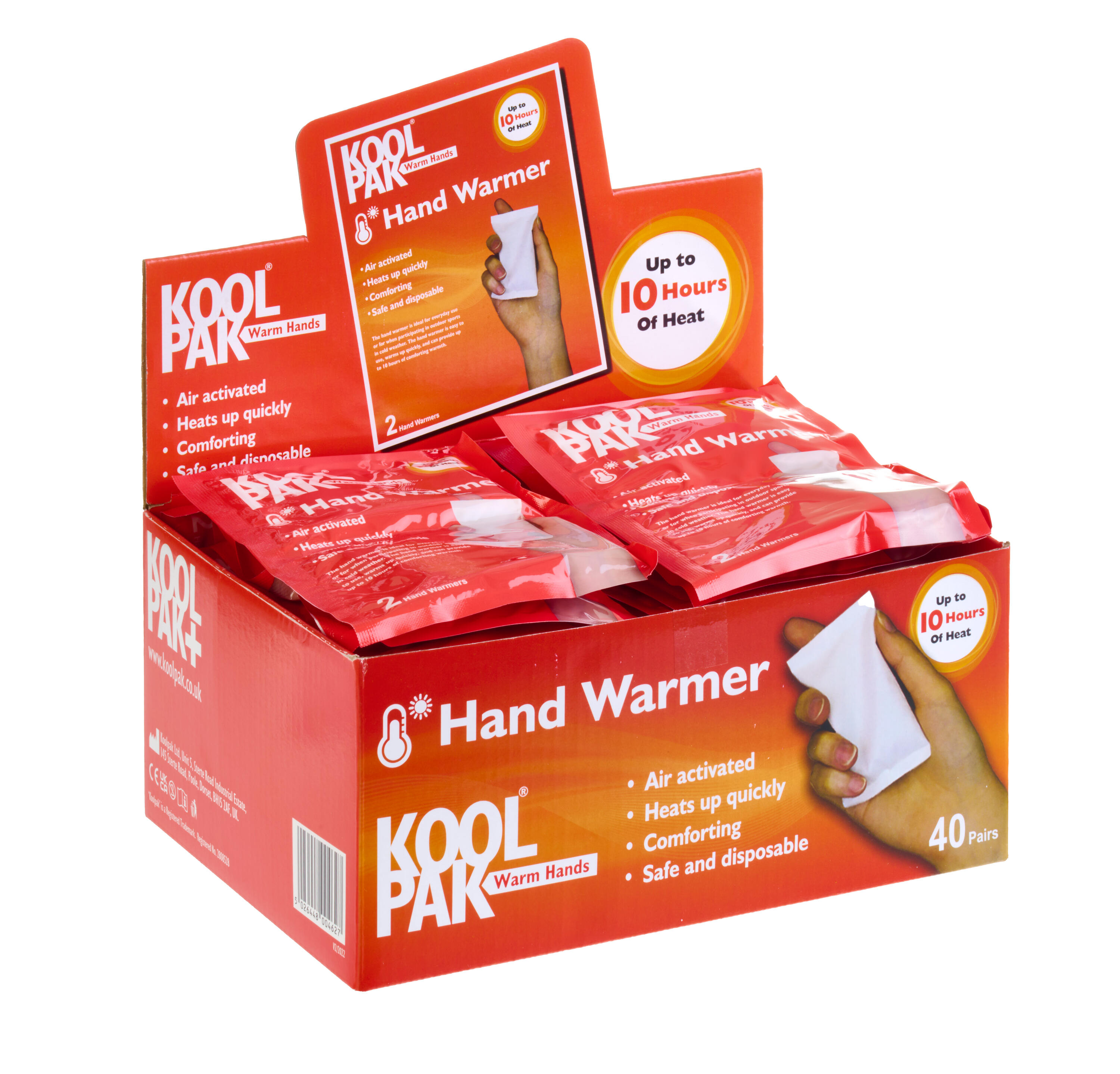 KOOLPAK Koolpak Hand Warmer for Cold Weather - 2 Pack - Includes 40 Packs