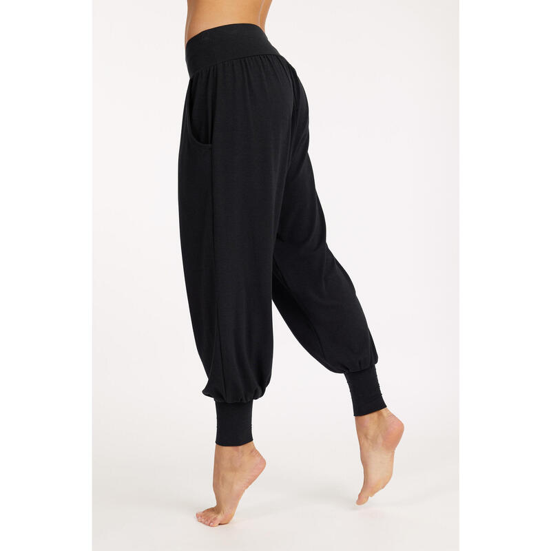 Pantalon large de yoga Isa - Noir