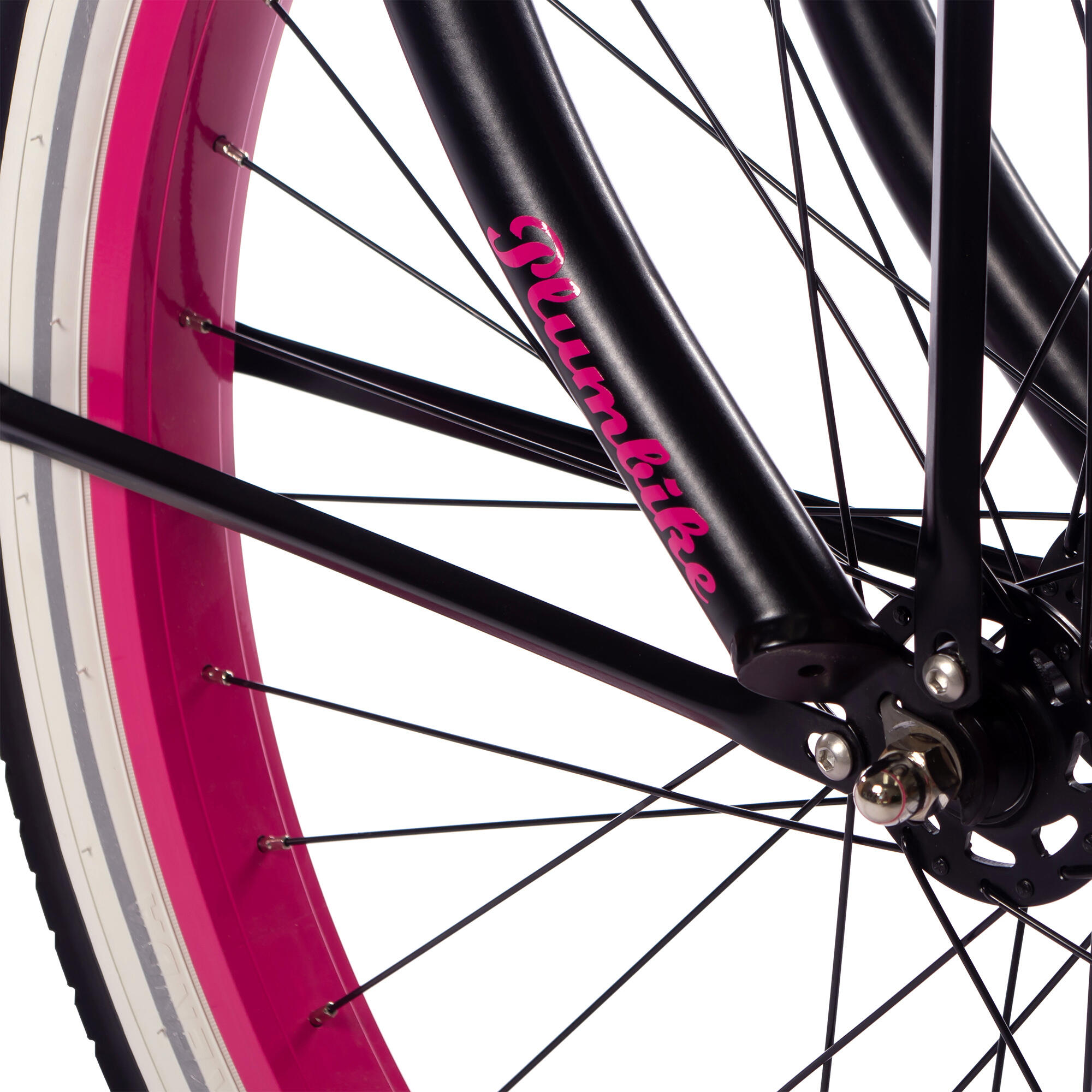 Rower miejski damski Plumbike Rider Go Girl Pink 7B z hamulcem v-brake 3/6
