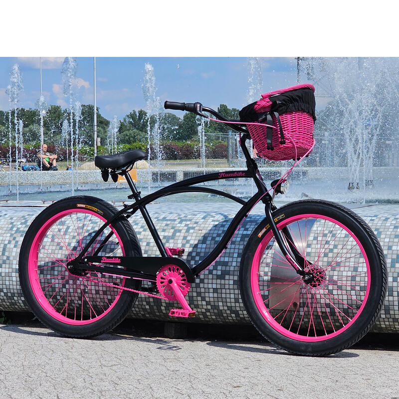Rower miejski damski Rider X Go Girl Pinky 7B ham. rolka, szerokie obręcze