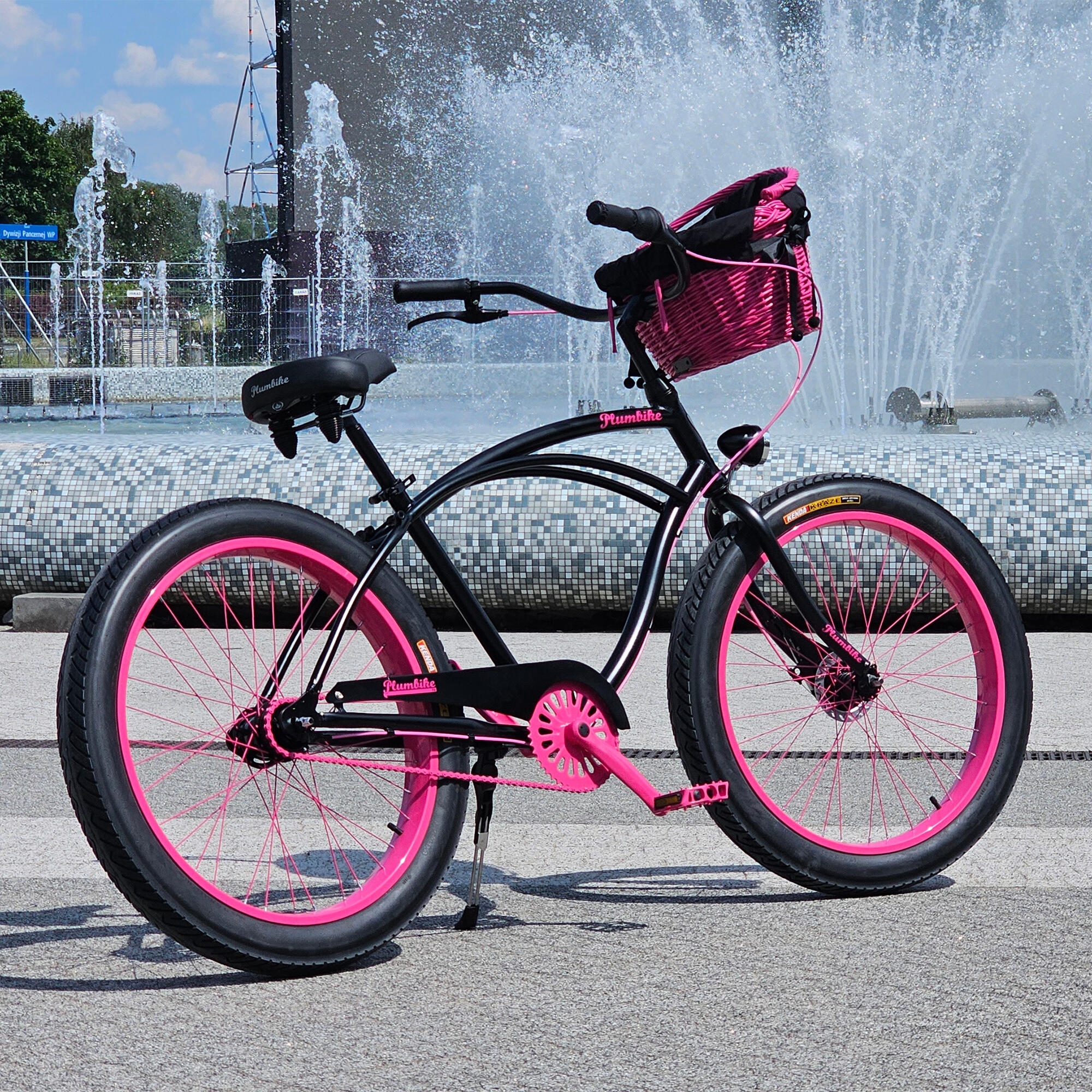 Rower miejski damski Rider X Go Girl Pinky 7B ham. rolka, szerokie obręcze 6/7