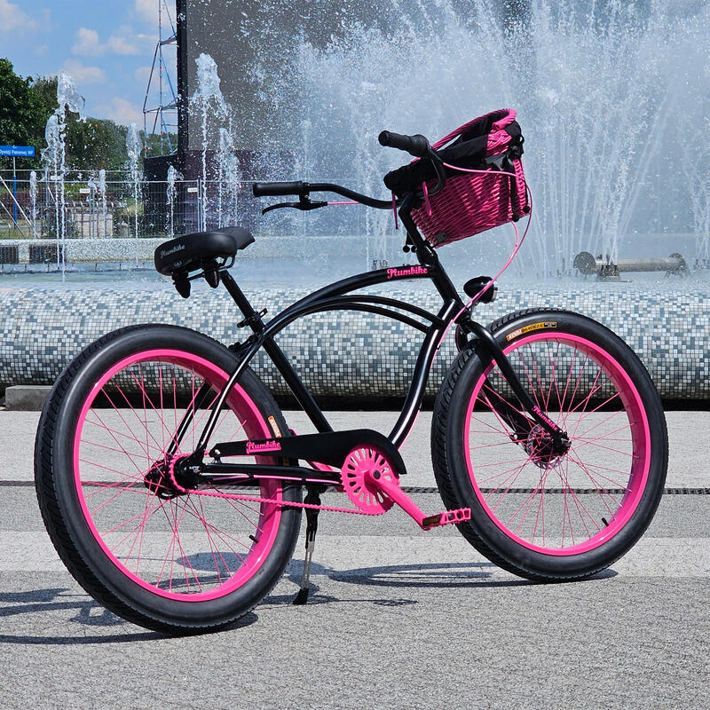 Rower miejski damski Rider X Go Girl Pinky 7B +Kosz ham. rolka ...