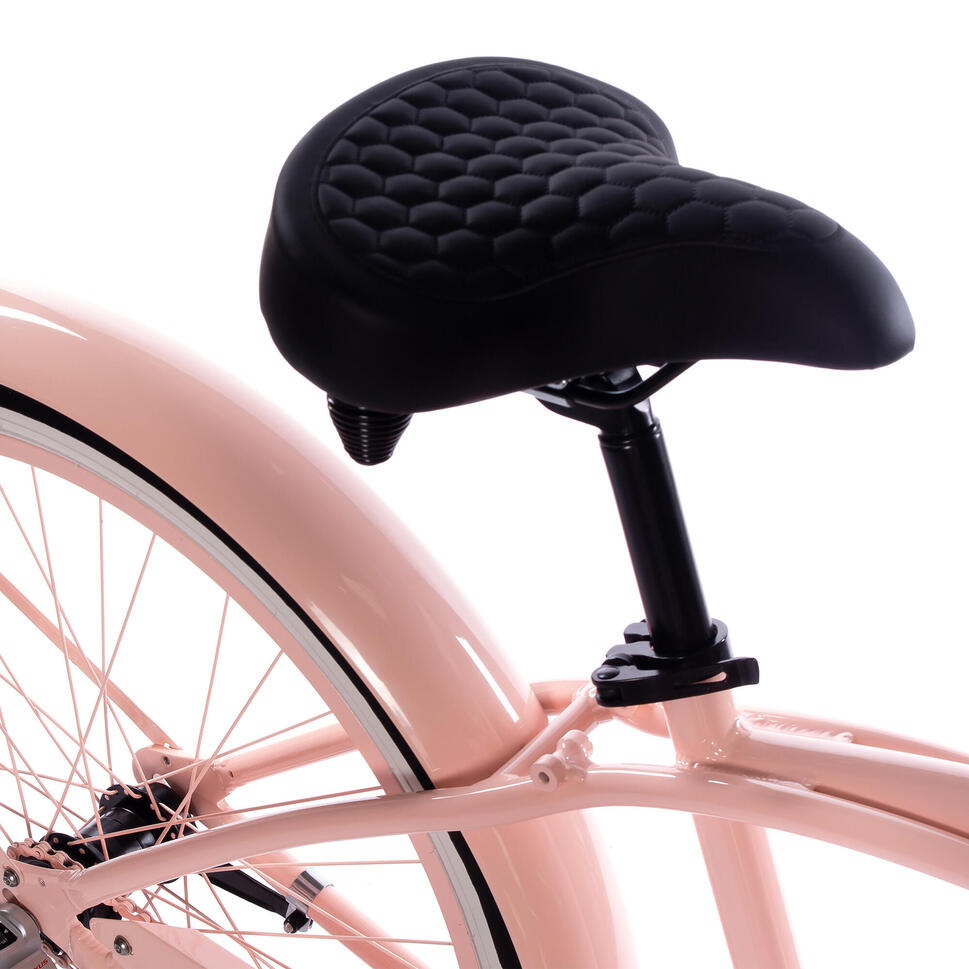 Rower miejski damski Plumbike Rider Go Girl Black Venice 3B z hamulcem v-brake