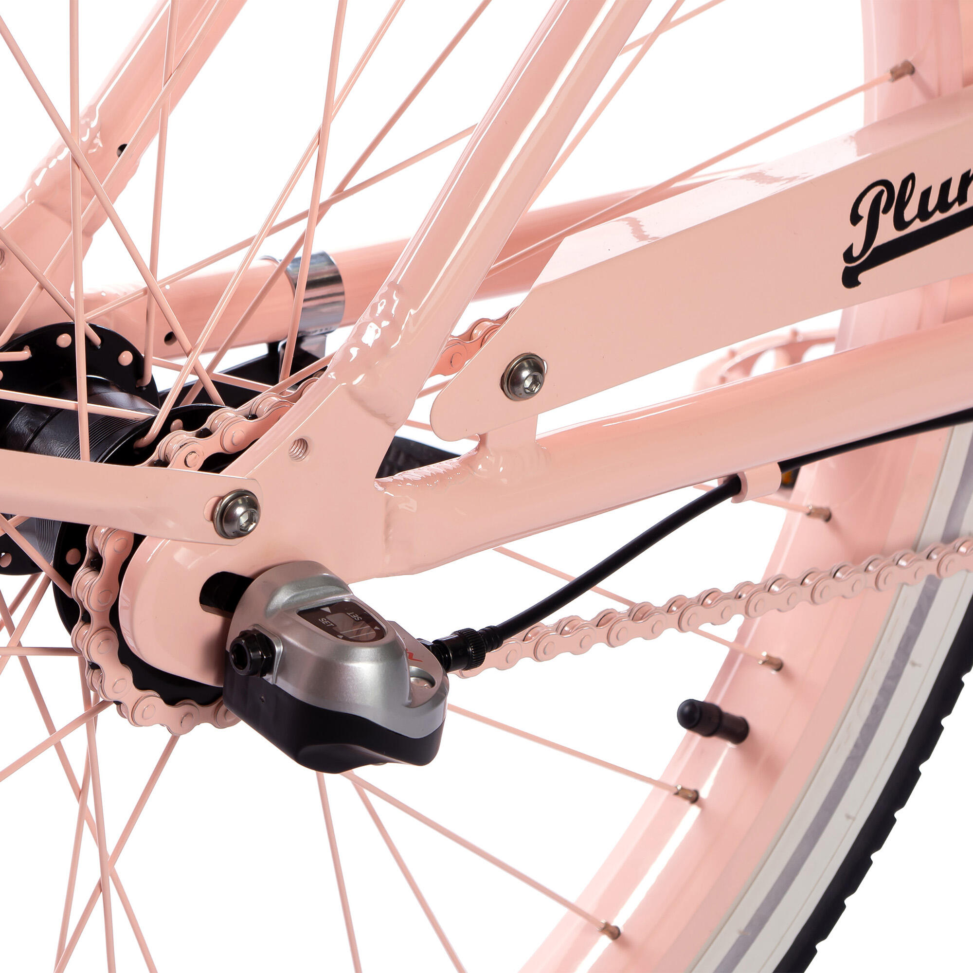 Rower miejski damski Plumbike Rider Go Girl Black Venice 3B z hamulcem v-brake 5/7