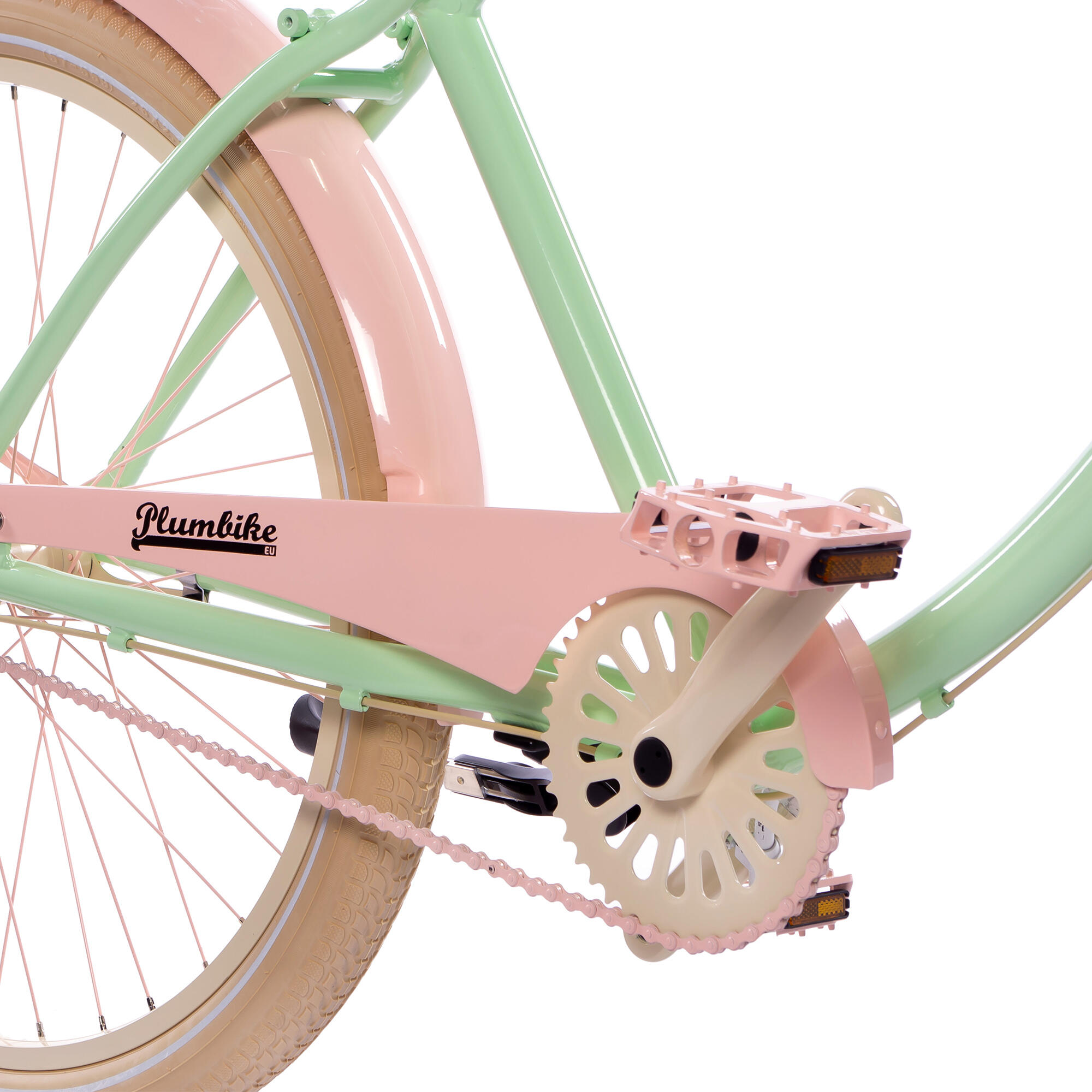 Rower miejski damski Plumbike Rider Go Girl Pistachio 3B z hamulcem v-brake 4/7