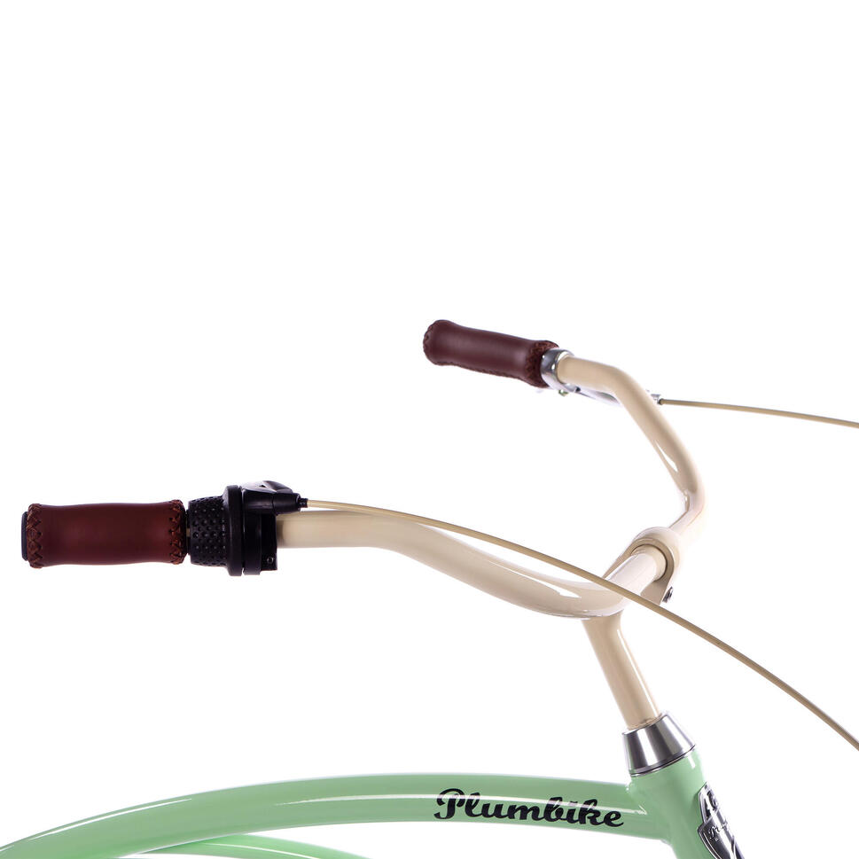 Rower miejski damski Plumbike Rider Go Girl Pistachio 3B z hamulcem v-brake