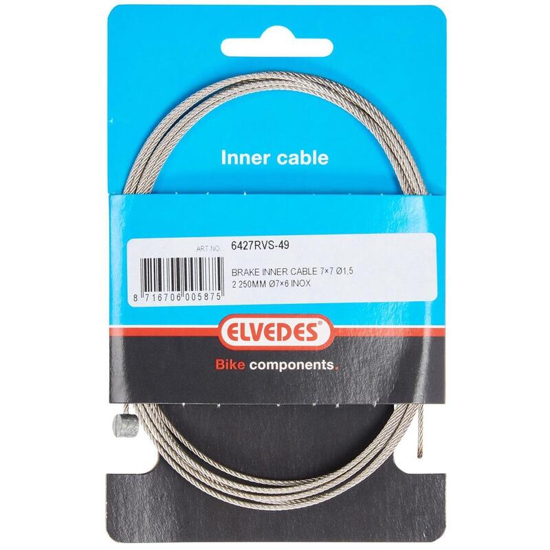 Elvedes Câble intérieur de frein 2250mm T-nipple 6427RVS-49