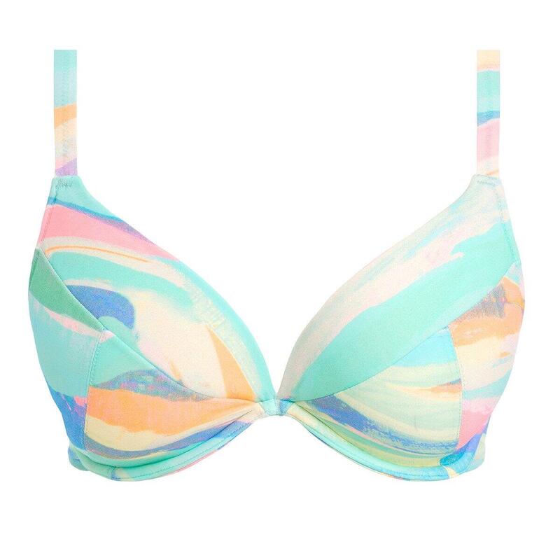 Beugelbikinitop in pastelkleur met afneembare Summer Reef-band