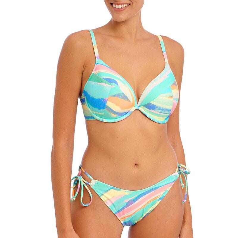 Beugelbikinitop in pastelkleur met afneembare Summer Reef-band