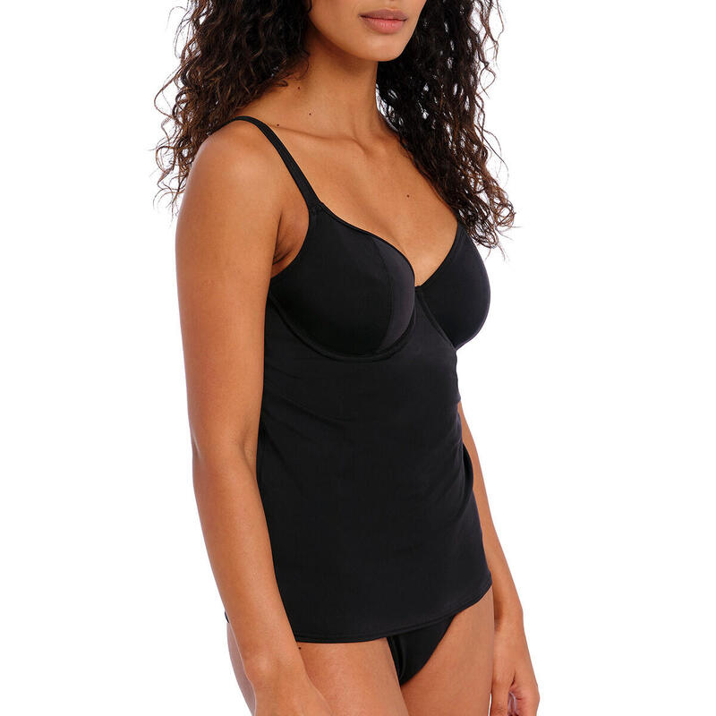 Haut de maillot de bain tankini uni à armatures Jewel cove