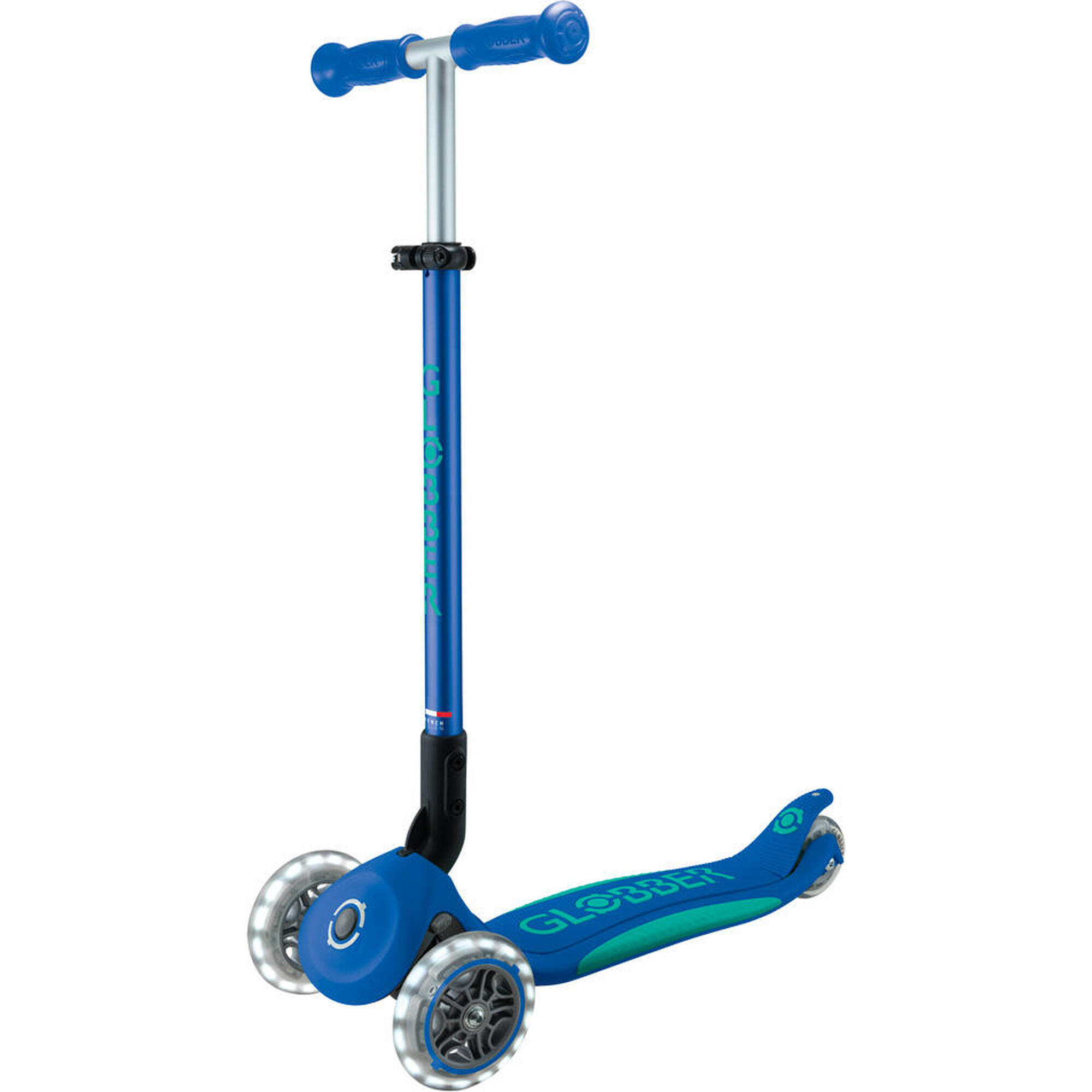 Mini scooter Primo Pieghevole Plus Luci Blu Navy - Verde Smeraldo