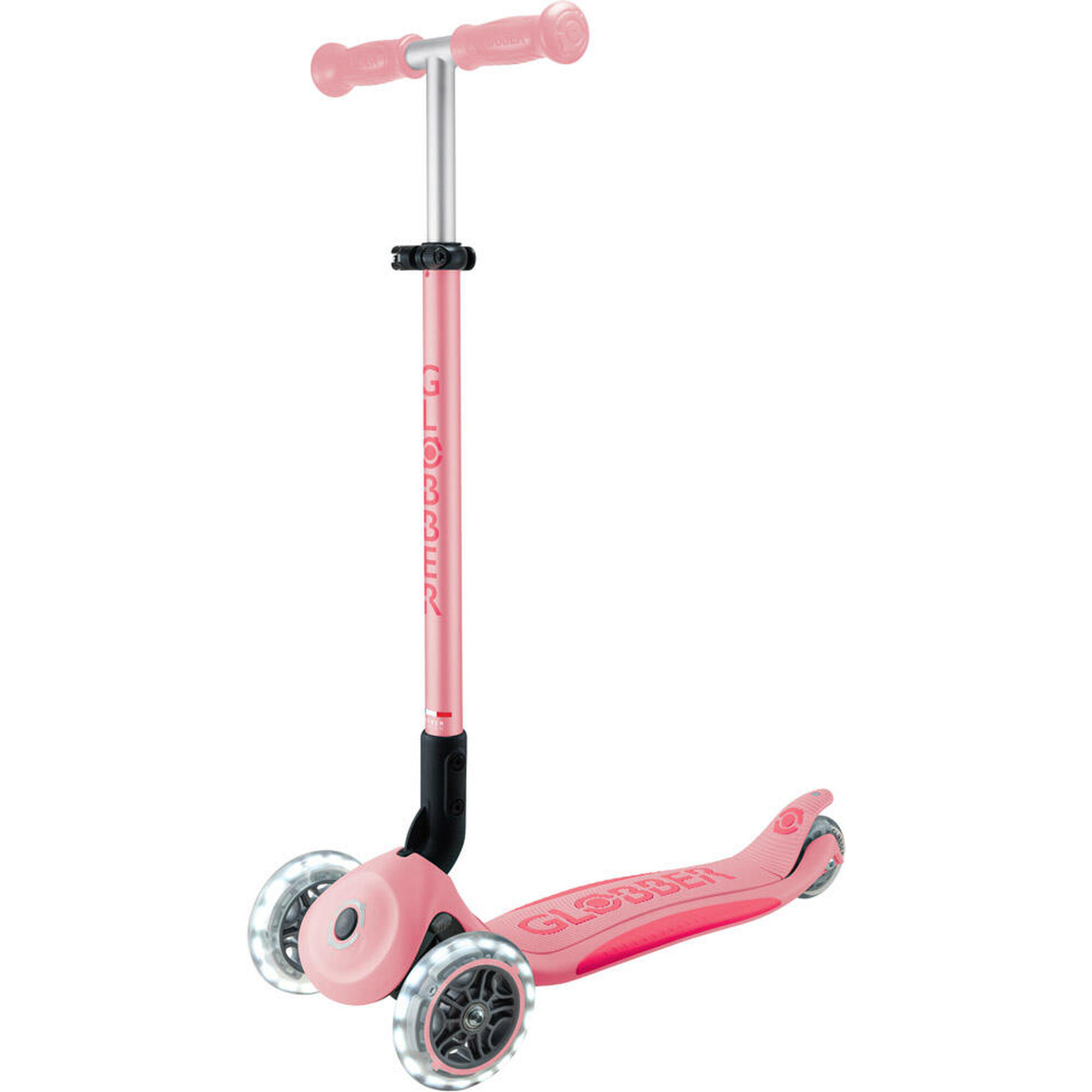 Scooter Mini tRougetinette Primo Pieghevole Plus Luci Rosa Pastello - Fucsia