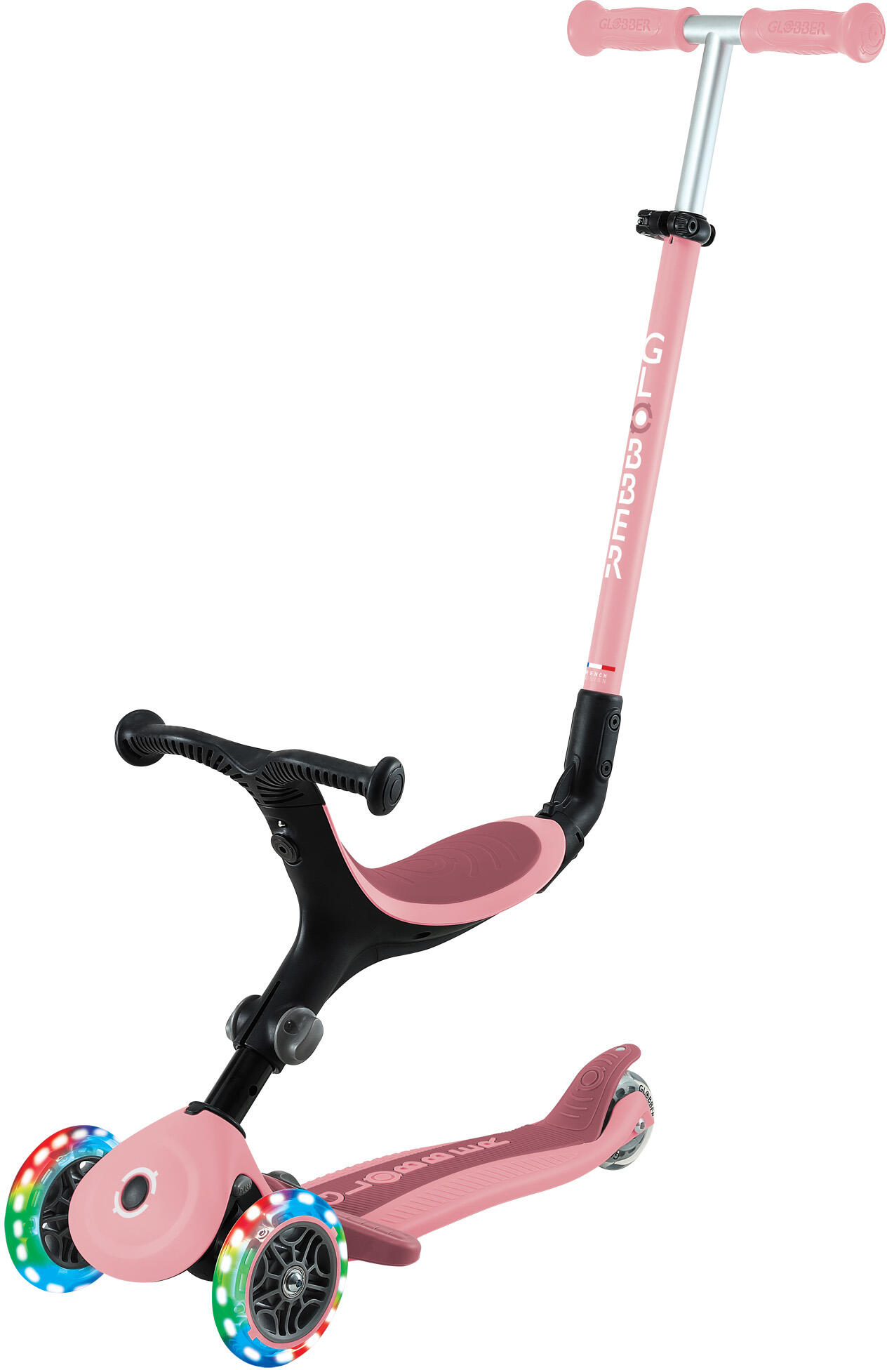 GLOBBER Globber Go up Active Lights in Pastel Roze