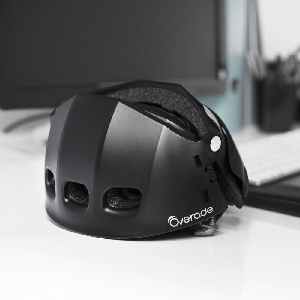 Faltbarer Helm Plixi schwarz für Fahrrad oder Roller 5/9