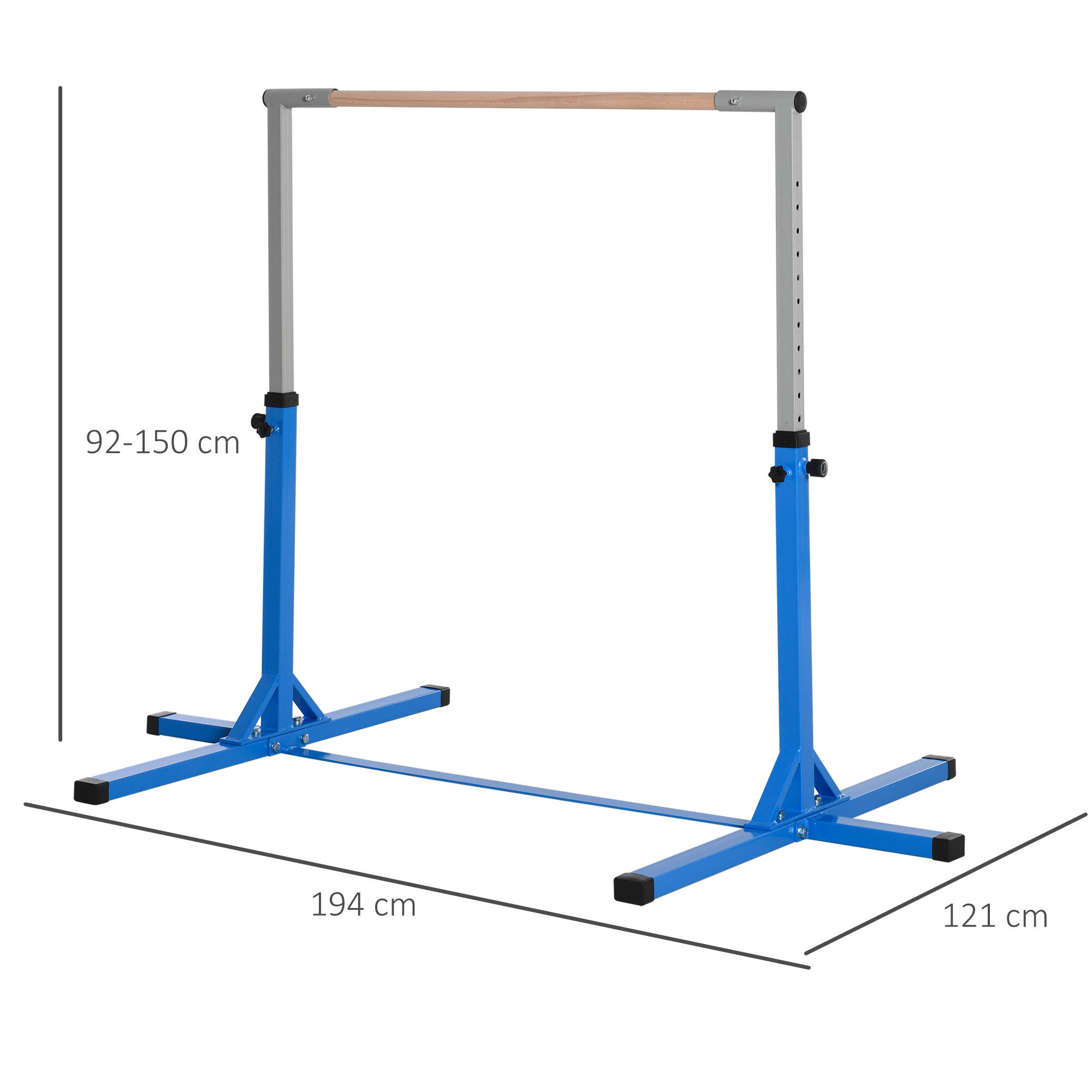 Barra de Gimnasia HOMCOM 194x121x150 cm Azul 3/7