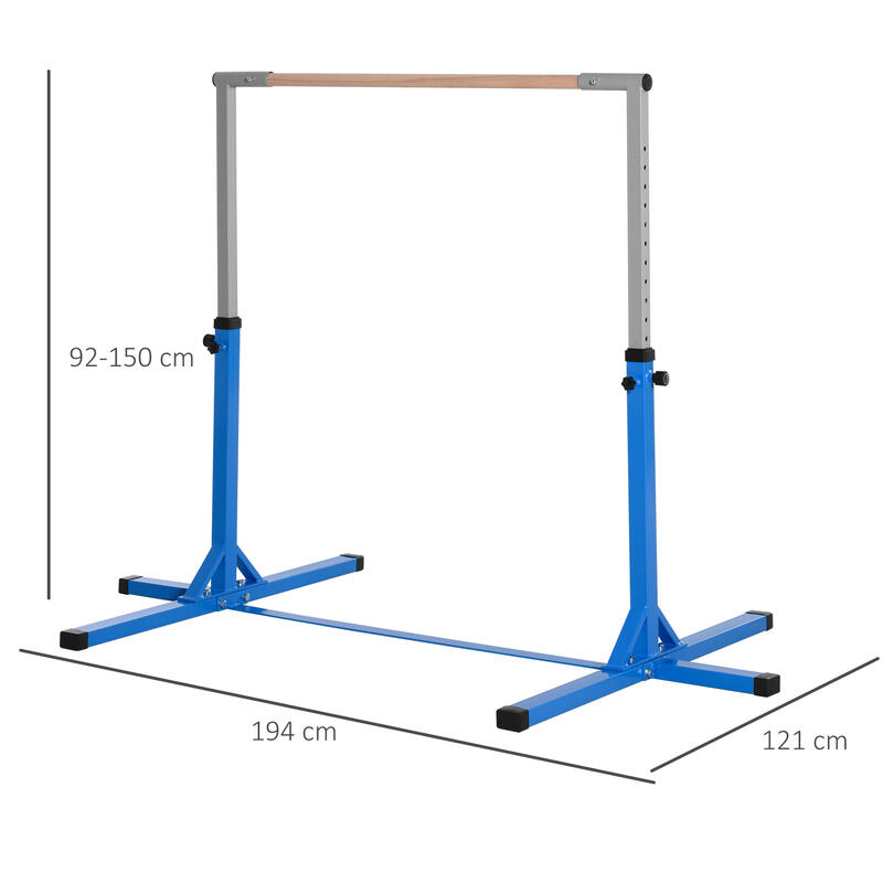 Barra de Gimnasia HOMCOM 194x121x150 cm Azul