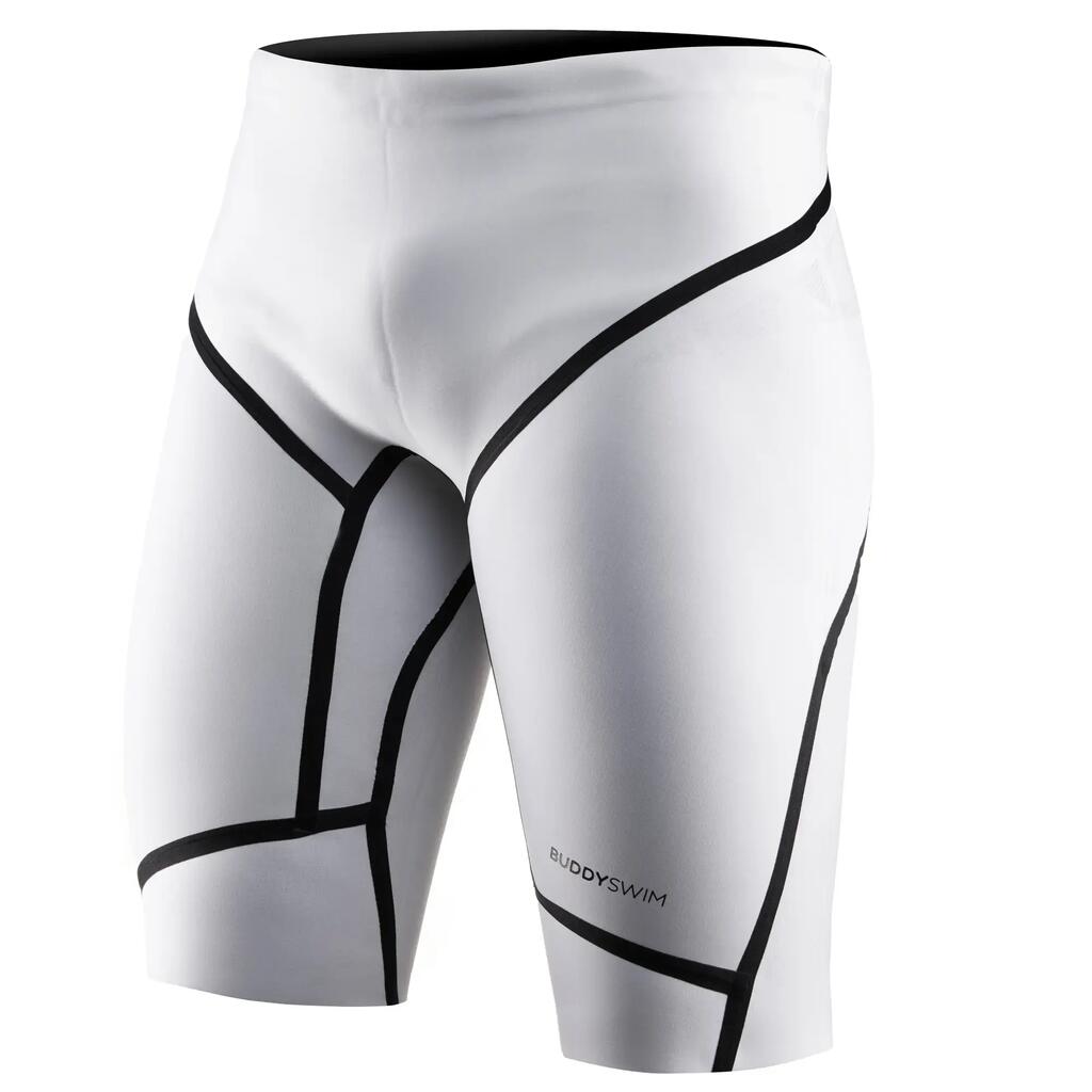 Buddyswim 5/3 mm neoprene open water swimming wetsuit white