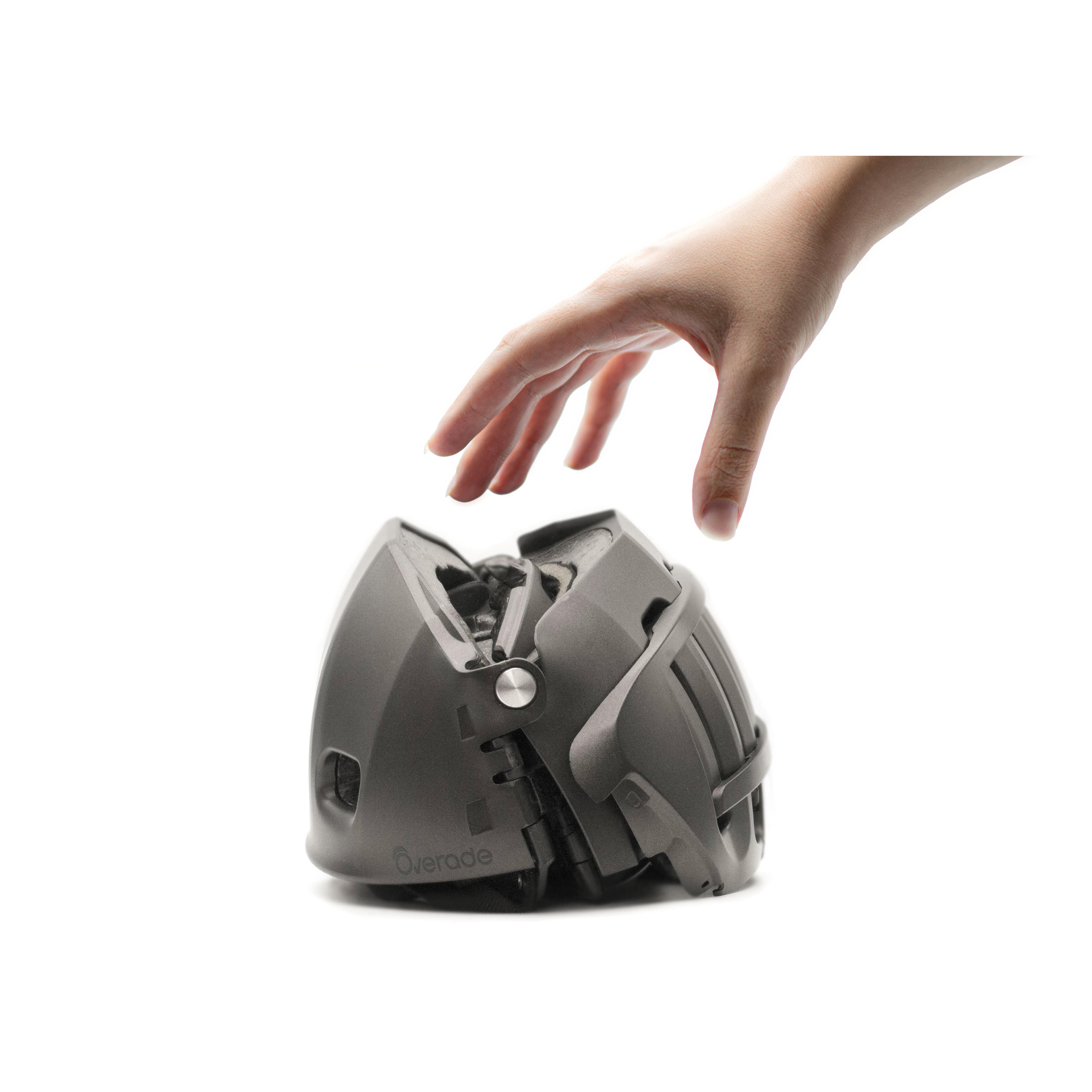 Casque pliable Plixi FIT bleu pour velo ou trottinette OVERADE Decathlon