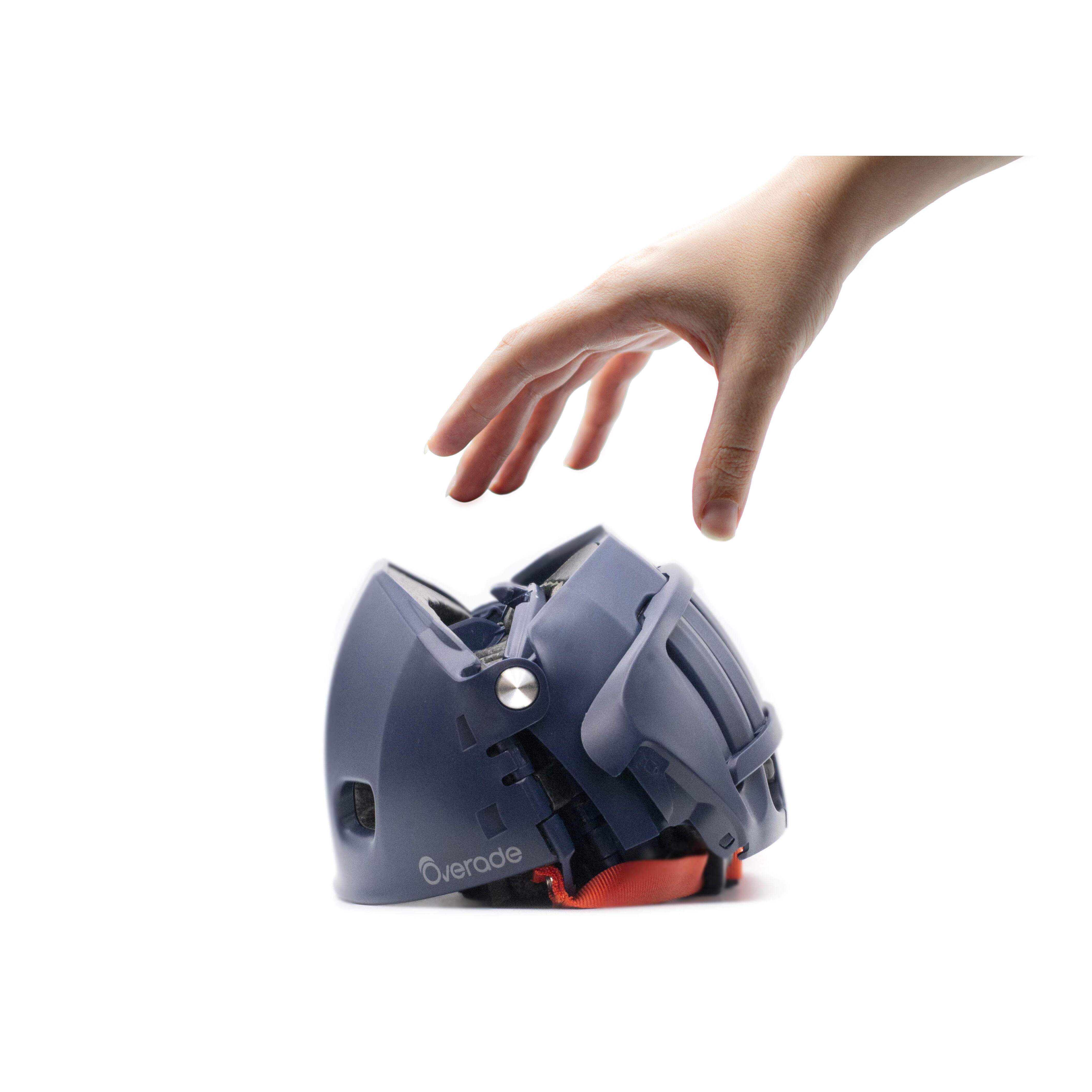 Casque pliable Plixi FIT bleu pour velo ou trottinette OVERADE Decathlon