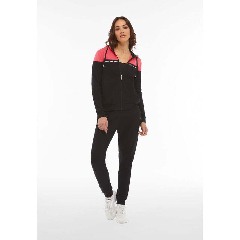 Survêtement pour femmes en coton interlock avec sweat-shirt bicolore