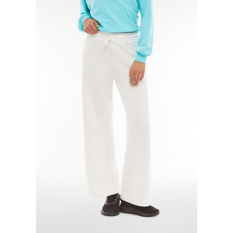 Pantalon large en molleton de coton orné d’un passepoil central