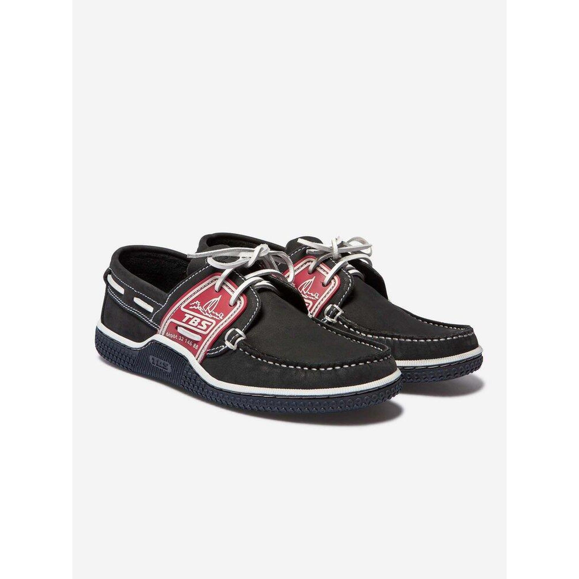 Chaussures bateau Homme - GLOBEK Navy + Grenadine