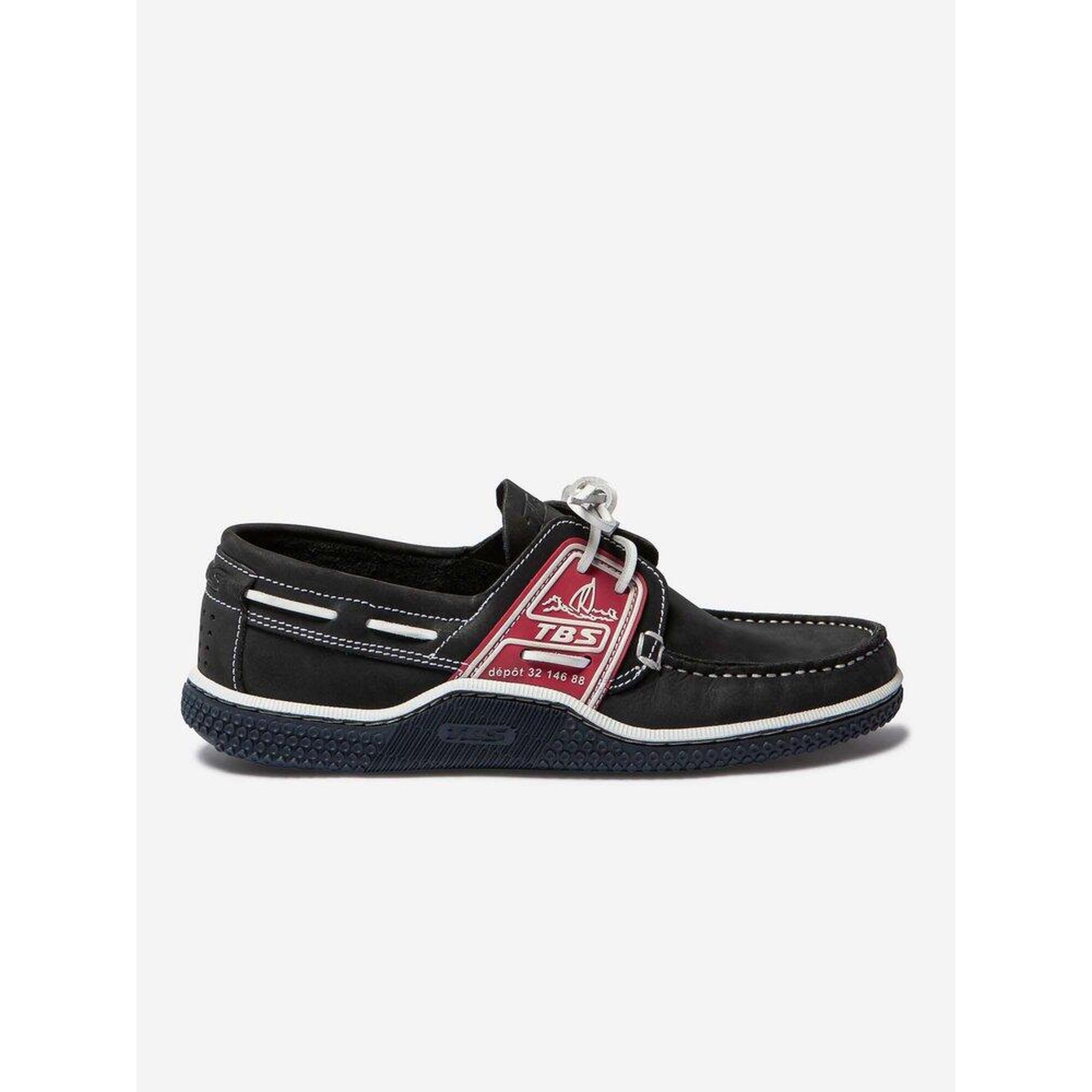 Chaussures bateau Homme - GLOBEK Navy + Grenadine