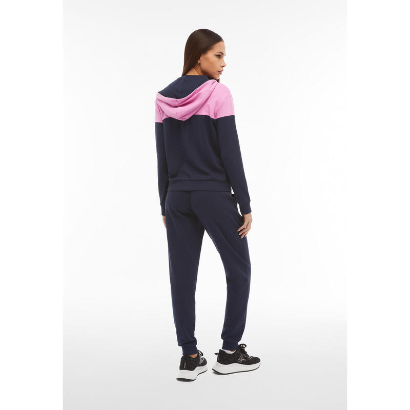 Survêtement pour femmes en coton interlock avec sweat-shirt bicolore