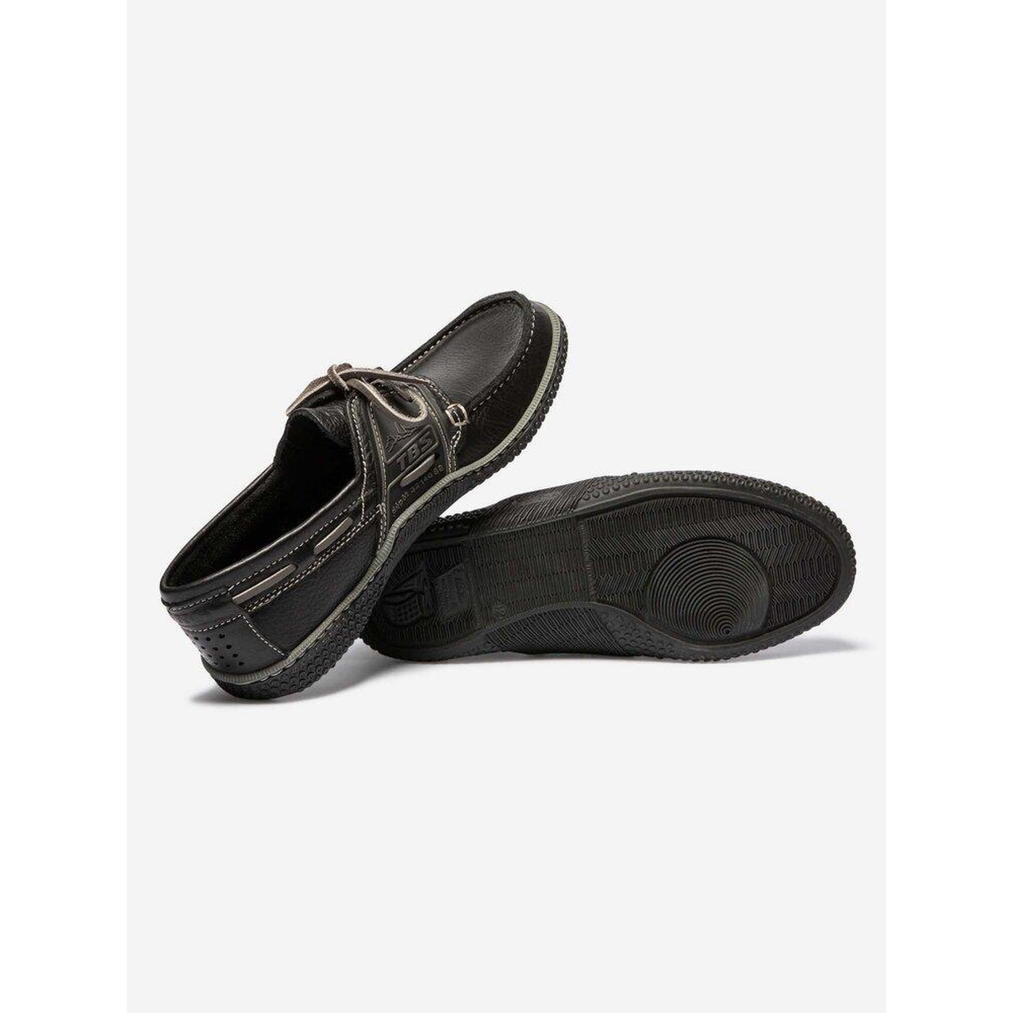 Chaussures bateau Homme - GLOBEK Noir + Dauphin