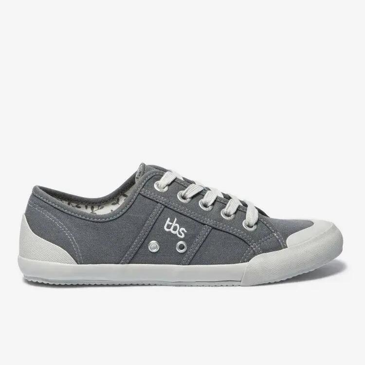 Women's Grey Canvas Trainers TBS Opiace