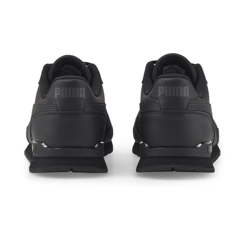 ST Runner v3 leren sneakers voor jongeren PUMA Black