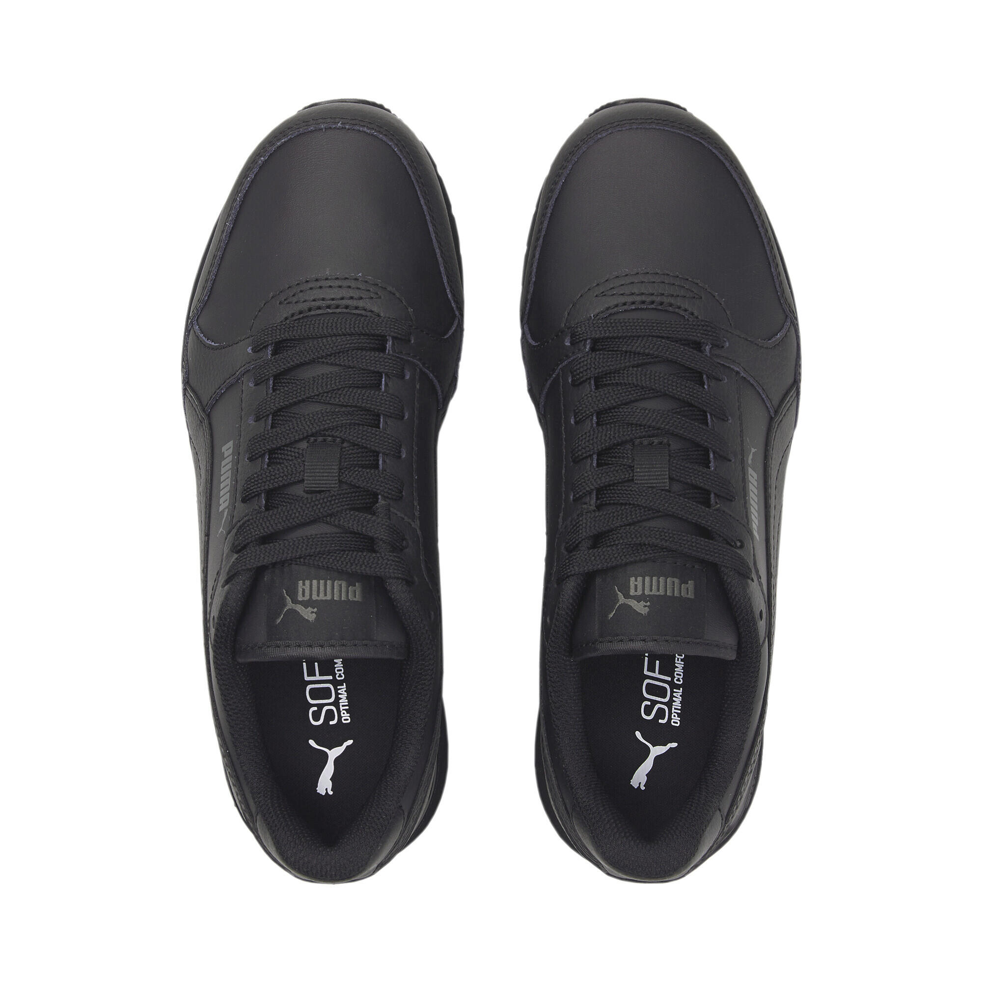 Scarpe da ginnastica ST Runner v3 in pelle per ragazzi PUMA Black 6/7