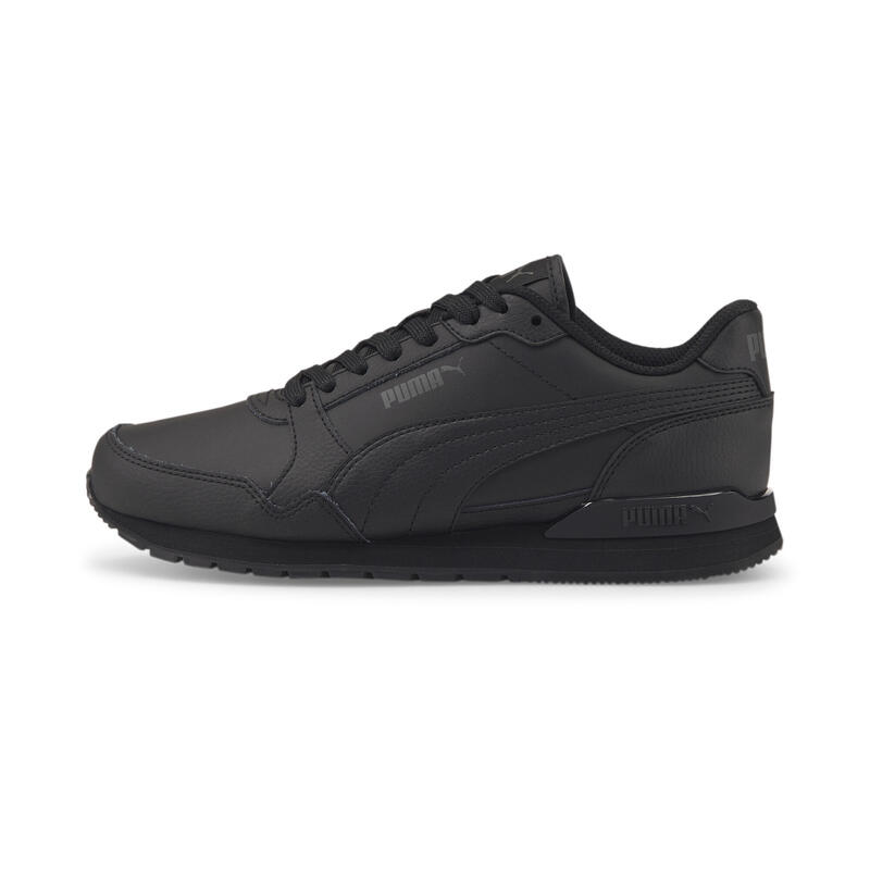 ST Runner v3 Leder-Sneakers Jugendliche PUMA Black