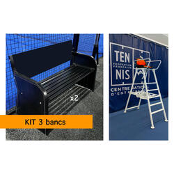 Kit de banco y silla para pista de tenis - Carrington