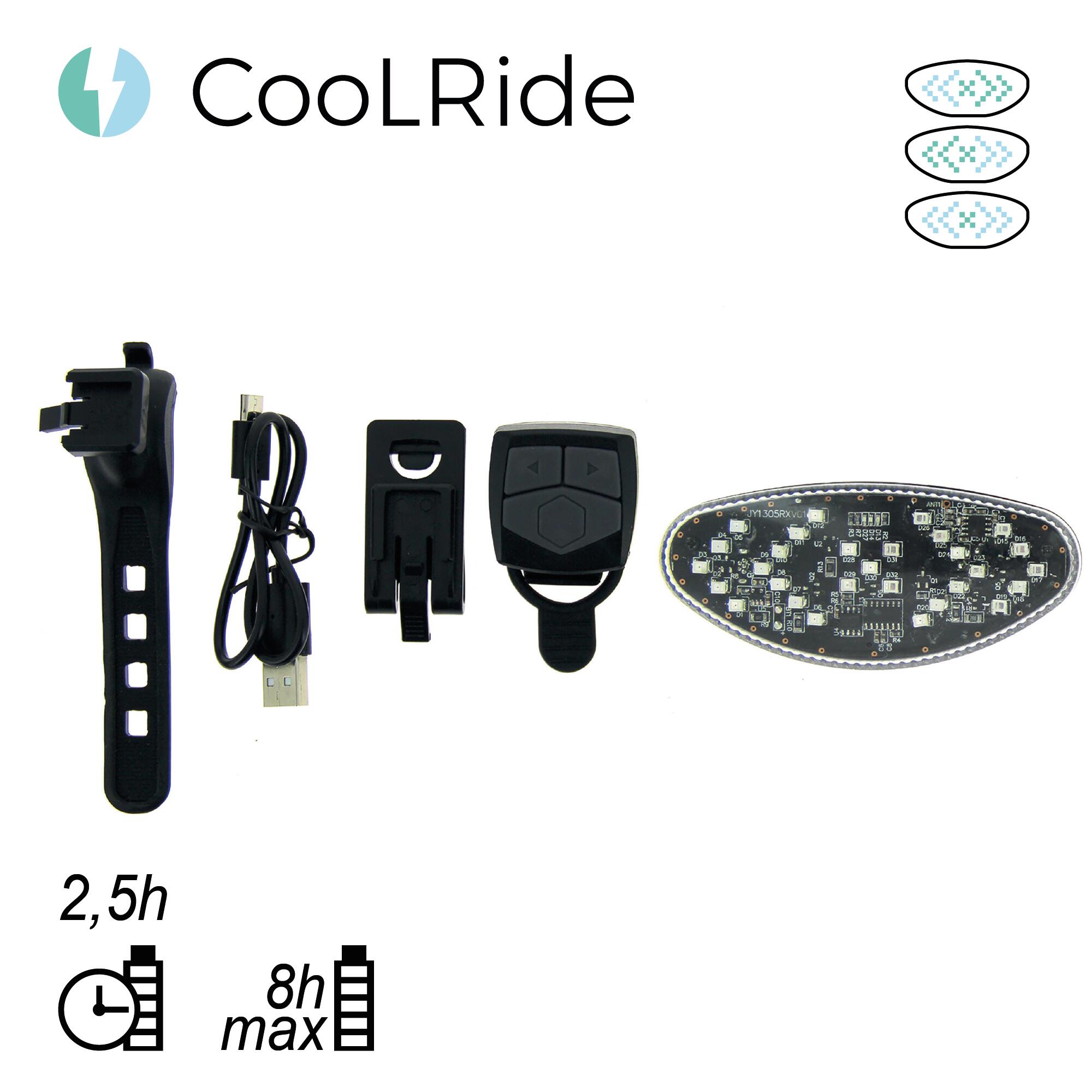 Clignotant eclairage arriere velo USB Velo Trottinette Fixation Universelle COOLRIDE Decathlon