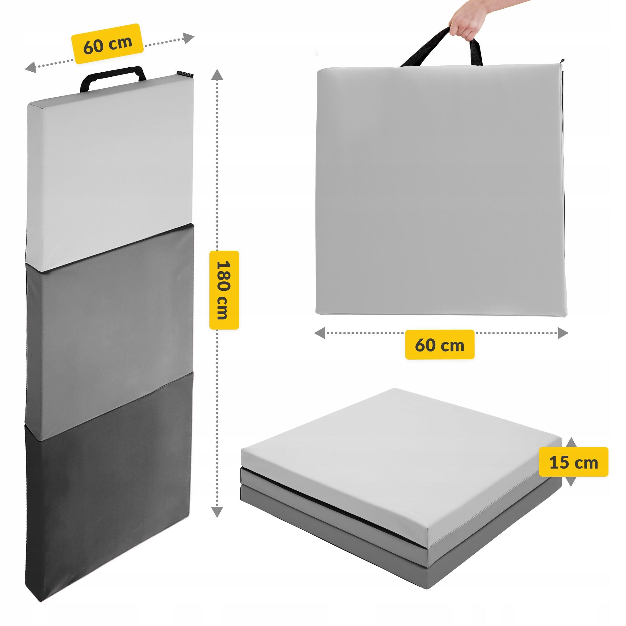 Faltbare Gymnastikmatte 180 x 60 x 5 cm  3-teilige Rehamatte 5/7