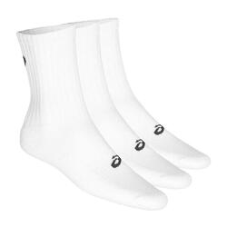 Chaussettes mi-mollet tennis Lot de 3 blanches coton soutien voûte