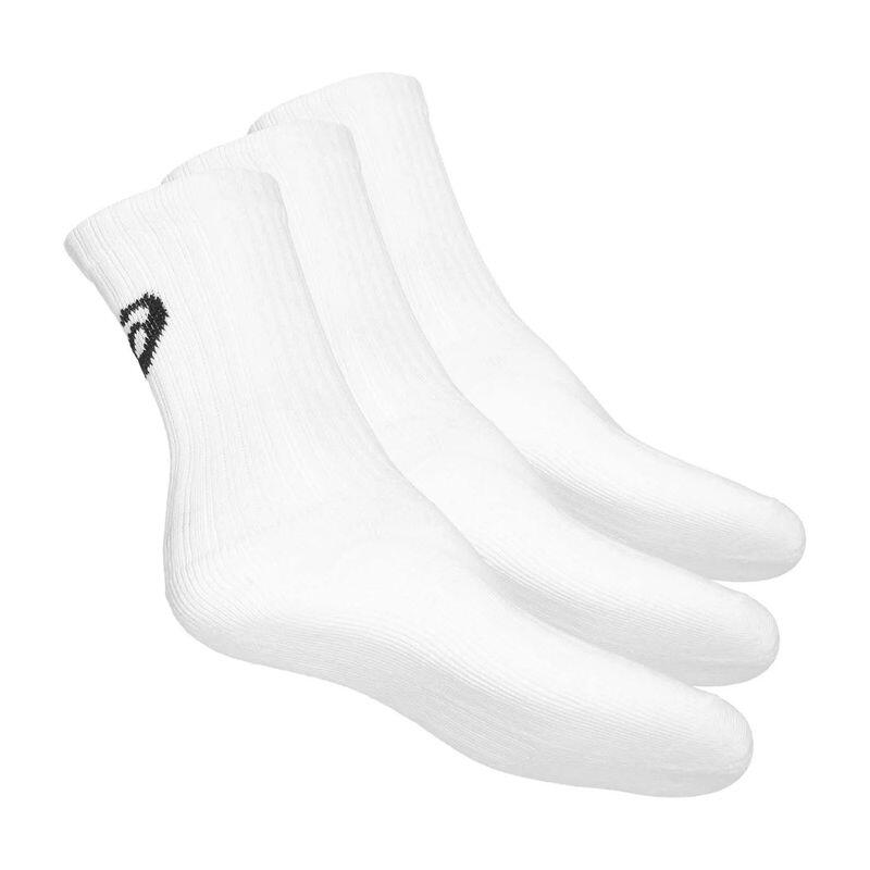 WHITE ASICS CREW SOCKS 3PPK 2/2