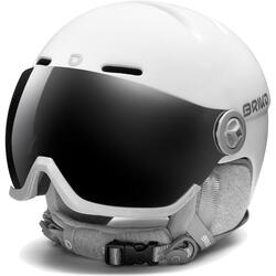 Briko - Visière Blenda - Casque de ski - Mat - Blanc - M (55-58 cm)