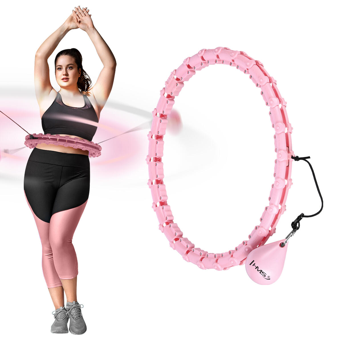 cerceau hula-hoop avec picots de massage + br163 surdimensionné HMS set hhw11 3/7