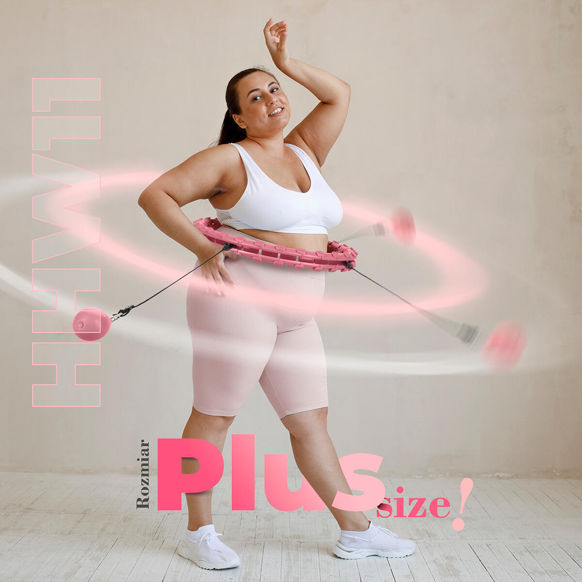 cerceau hula-hoop avec picots de massage + br163 surdimensionné HMS set hhw11 2/7