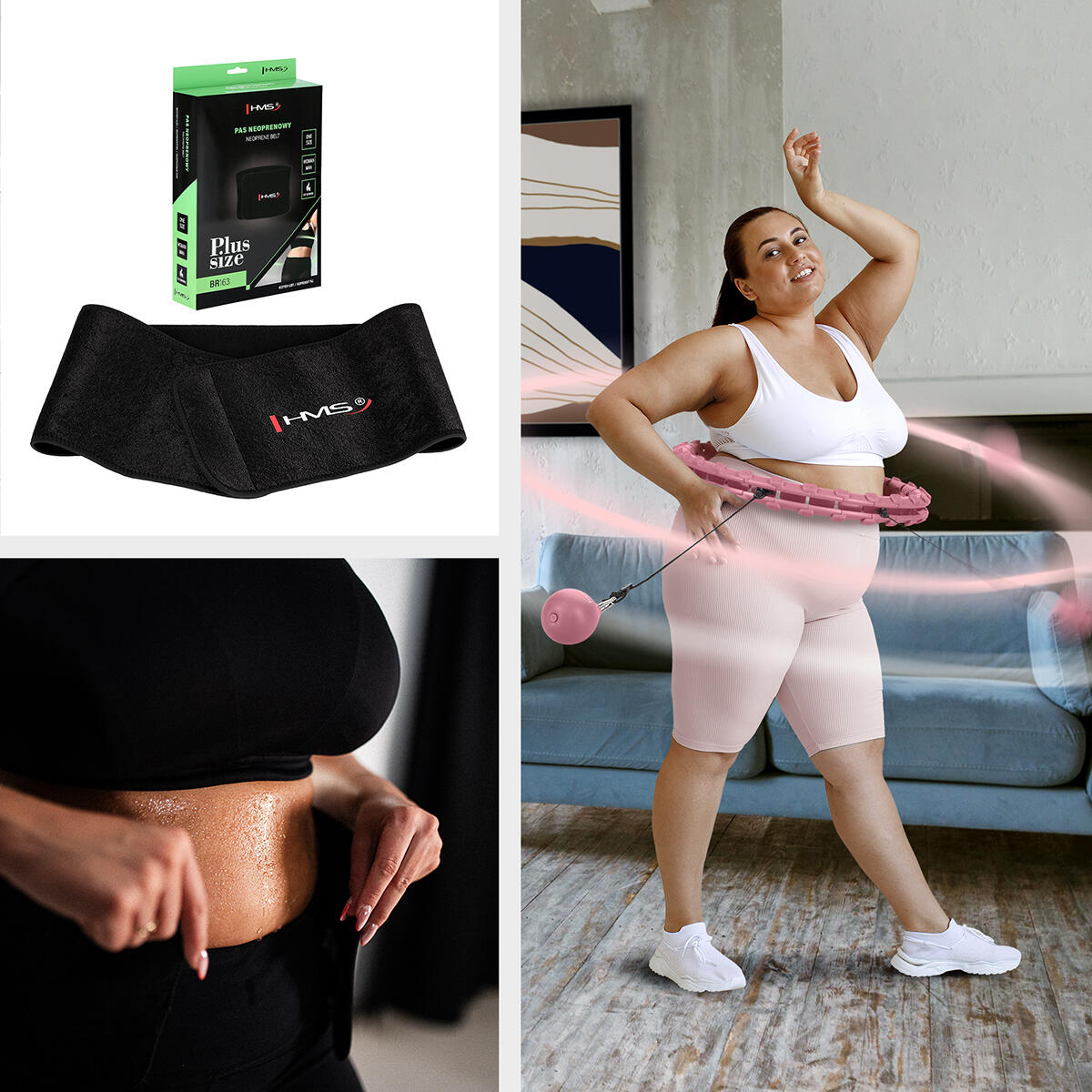 cerceau hula-hoop avec picots de massage + br163 surdimensionné HMS set hhw11 4/7