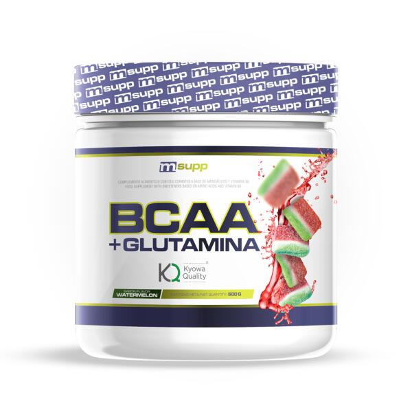 L-Glutamina Kyowa + BCAA - 500g Sandias de gominola de MM Supplements
