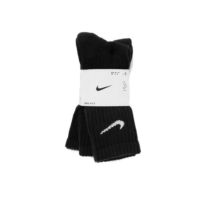 Calcetines Value de Algodón para Adultos Unisex Pack de 3 Negro 3/4