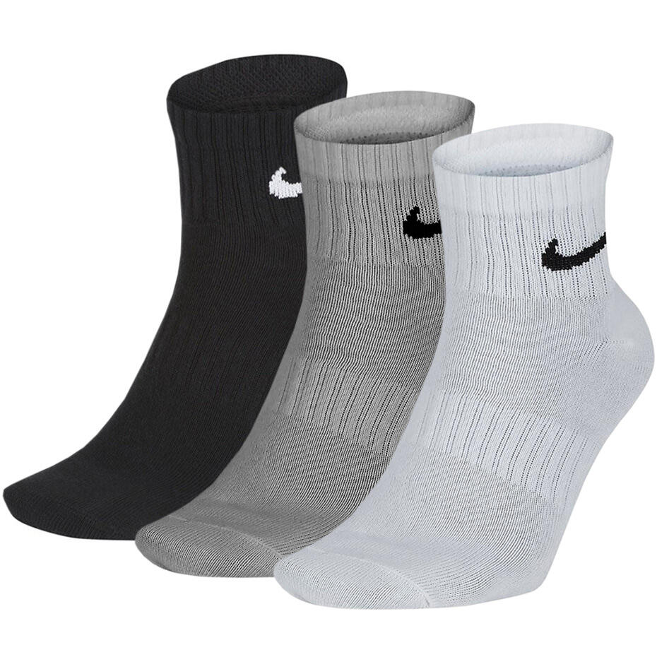 Mens Lightweight Everyday Socks (Pack of 3) (White/Graphite)