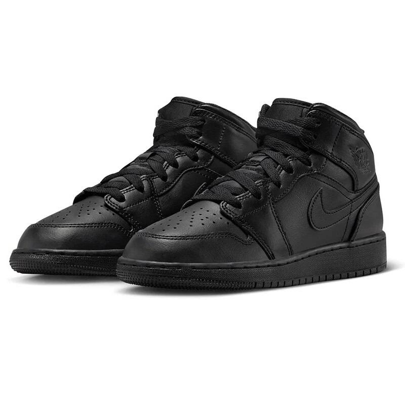 Jordan 1 Mid Triple Black (GS) 2/5