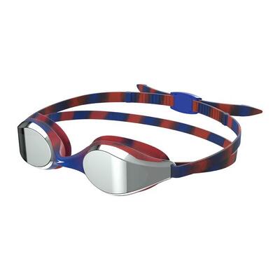 Speedo kinder zwembril hyper flyer mirror navy/rood