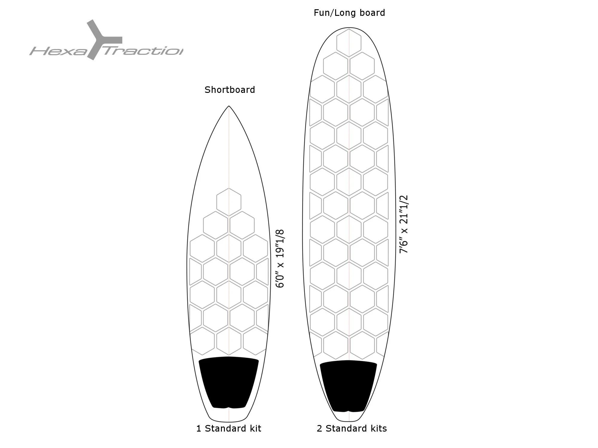 PADS AUTOCOLLANT SURF ANTIDERAPANT HEXATRACTION CLEAR 3/4